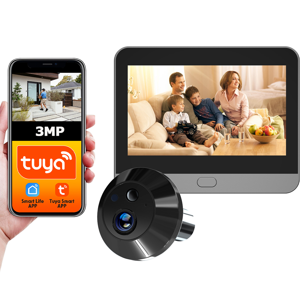 Peephole Camera Viewer - Tuya Smart Life APP 3MP 140°