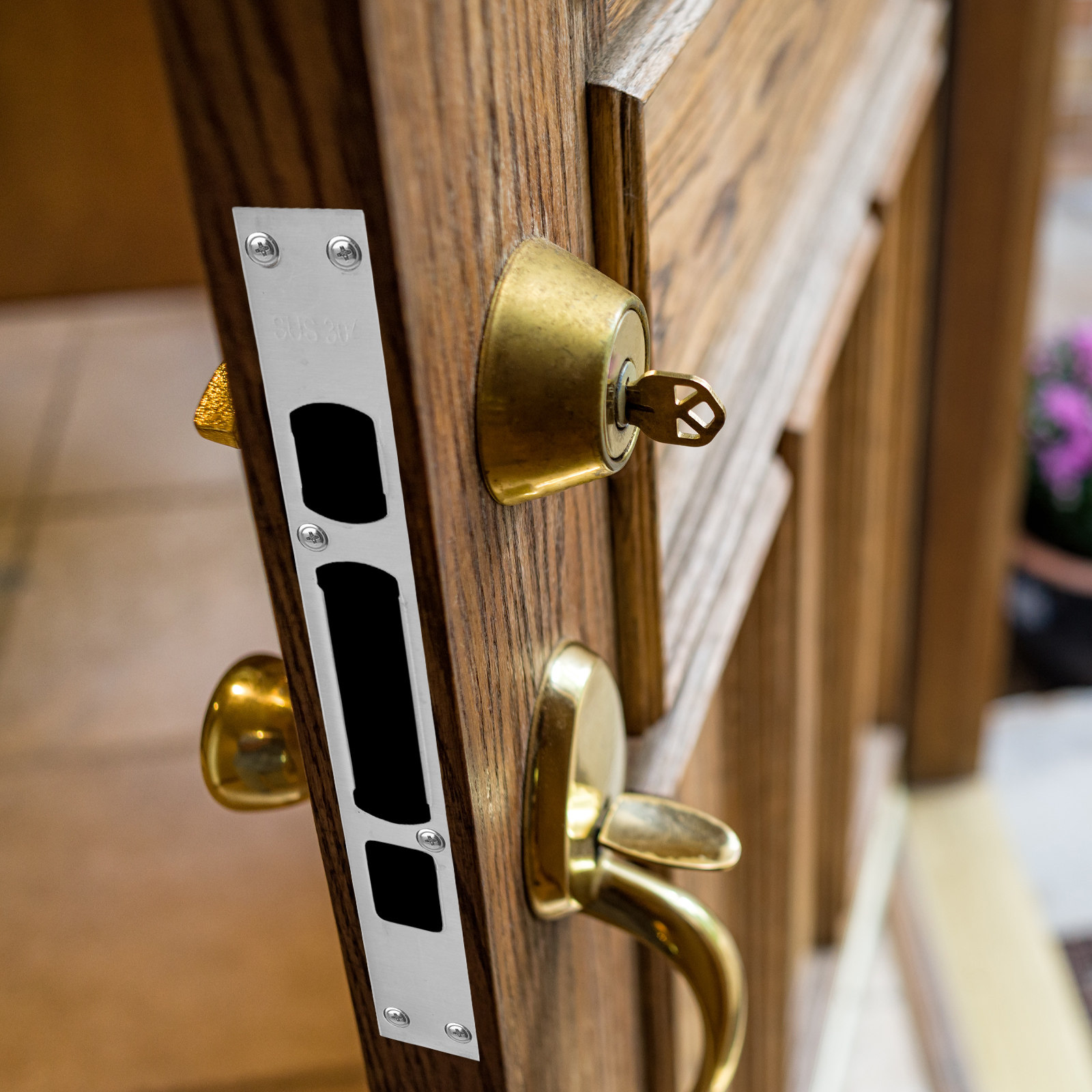 Home Security Door Lock - 3Pcs Heavy Duty Stainless Steel Door