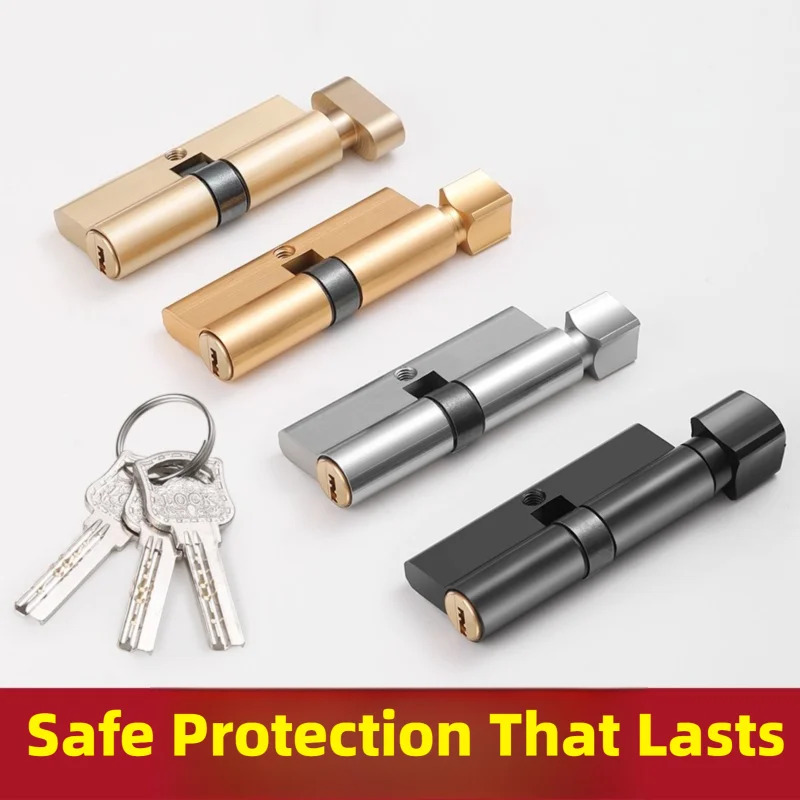 Home Security Door Lock - Wooden Door Lock Cylinder with 3