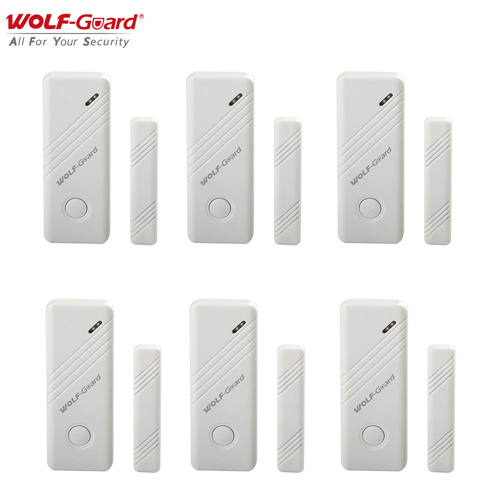 Window Alarm Sensor - 6 x Wolf-Guard Wireless Contact Door
