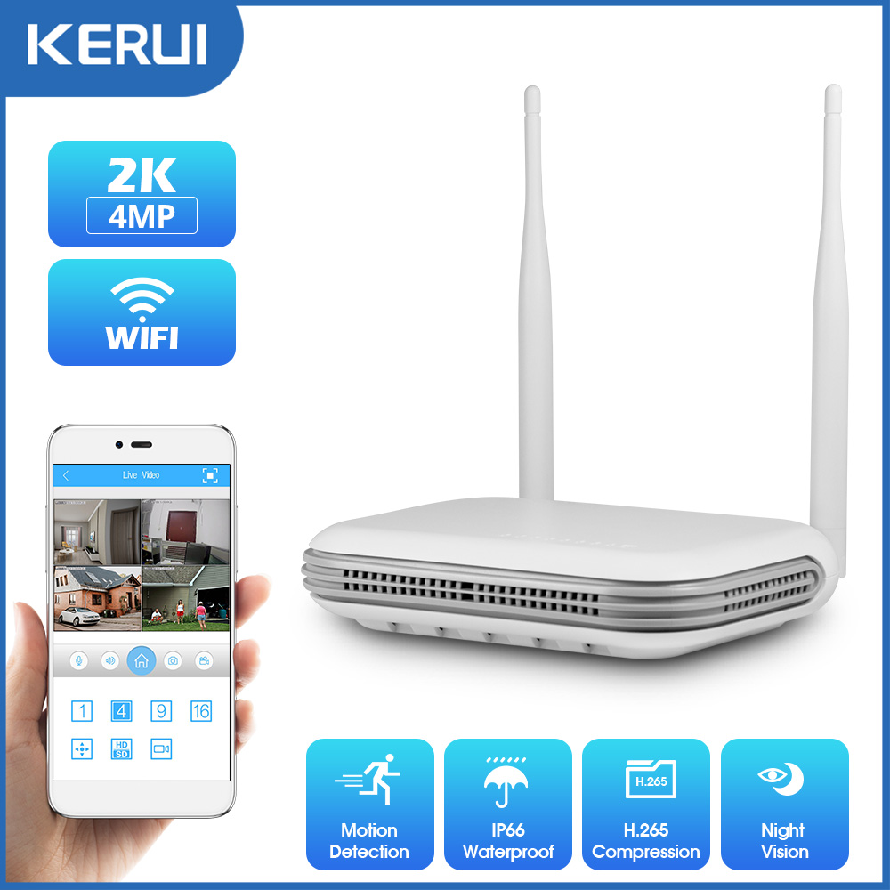 Home Security Camera System - KERUI 2K 4MP Outdoor Full HD