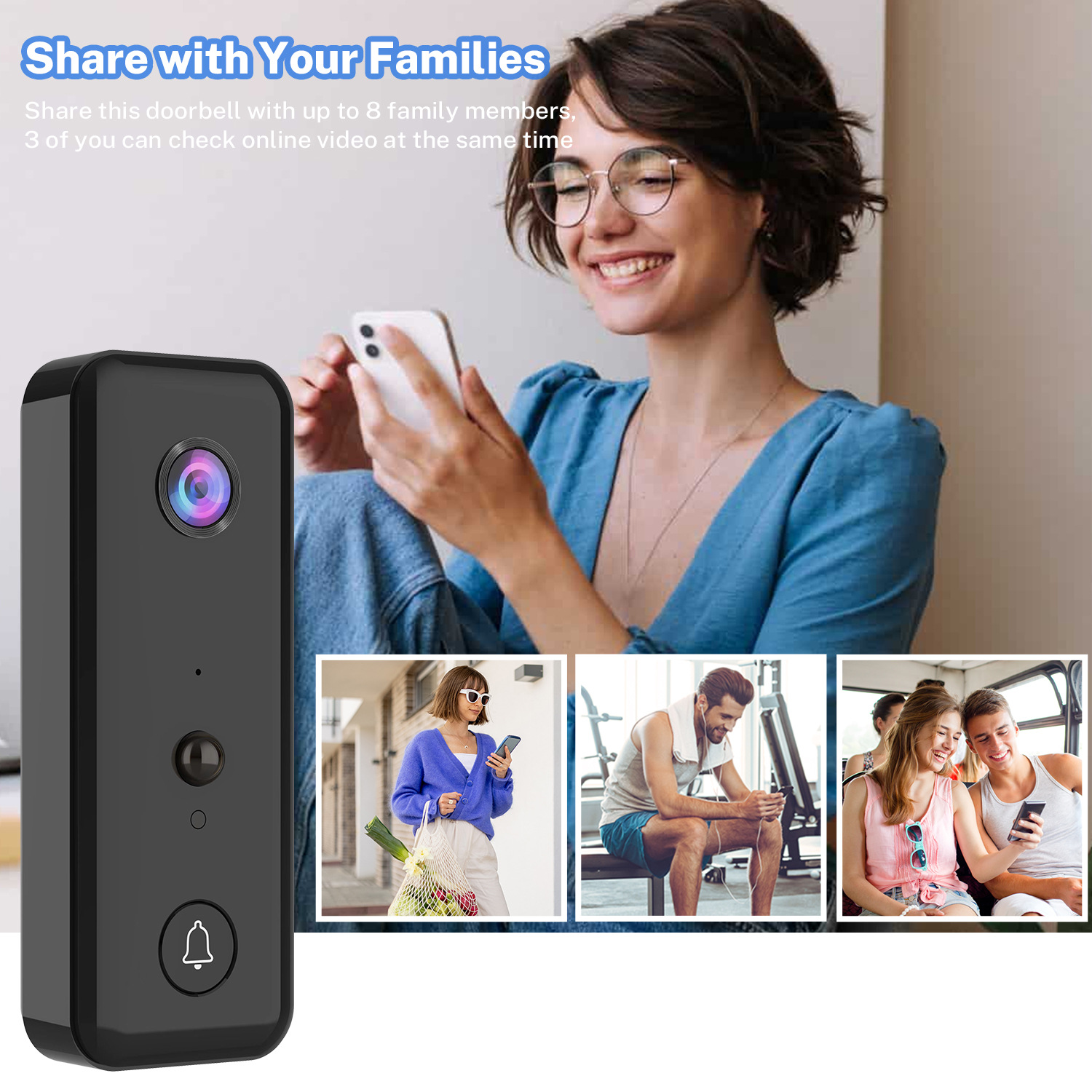 720P Aiwit APP Cloud Storage W - Peephole Camera Viewer ulasan dan harga