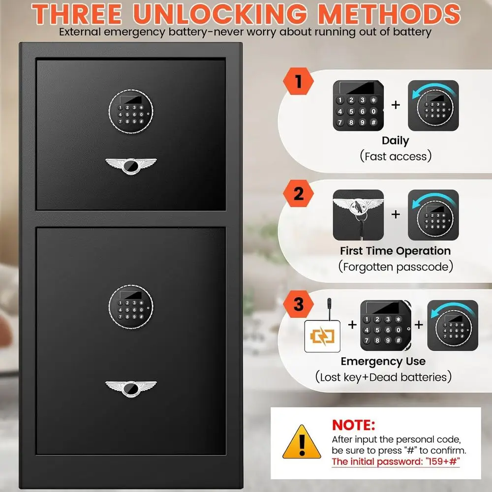 XL Double Door Security Safe 3 - Home Security Xl ulasan dan harga