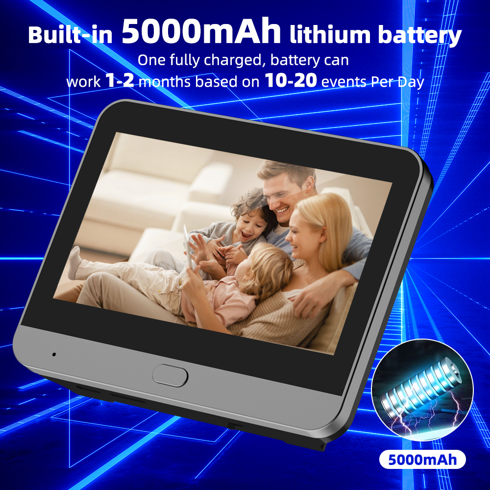 3MP WiFi Smart Tuya Peephole 5 - Peephole Camera Viewer ulasan dan harga