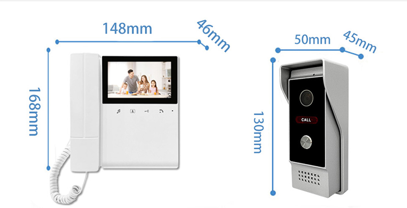 4.3Inch  TFT Monitor  4 Wired  - Peephole Camera Viewer ulasan dan harga