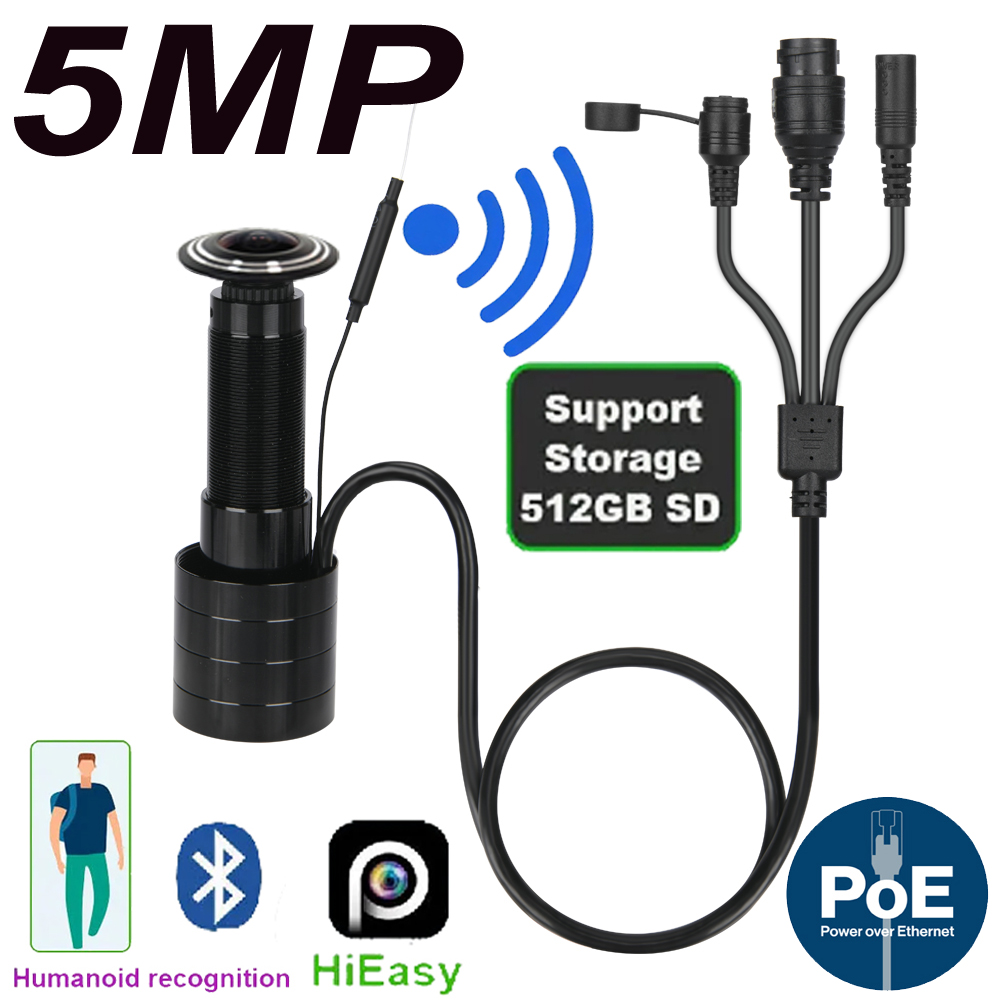 5MP Door Eye IP POE Camera Min - Peephole Camera Viewer ulasan dan harga