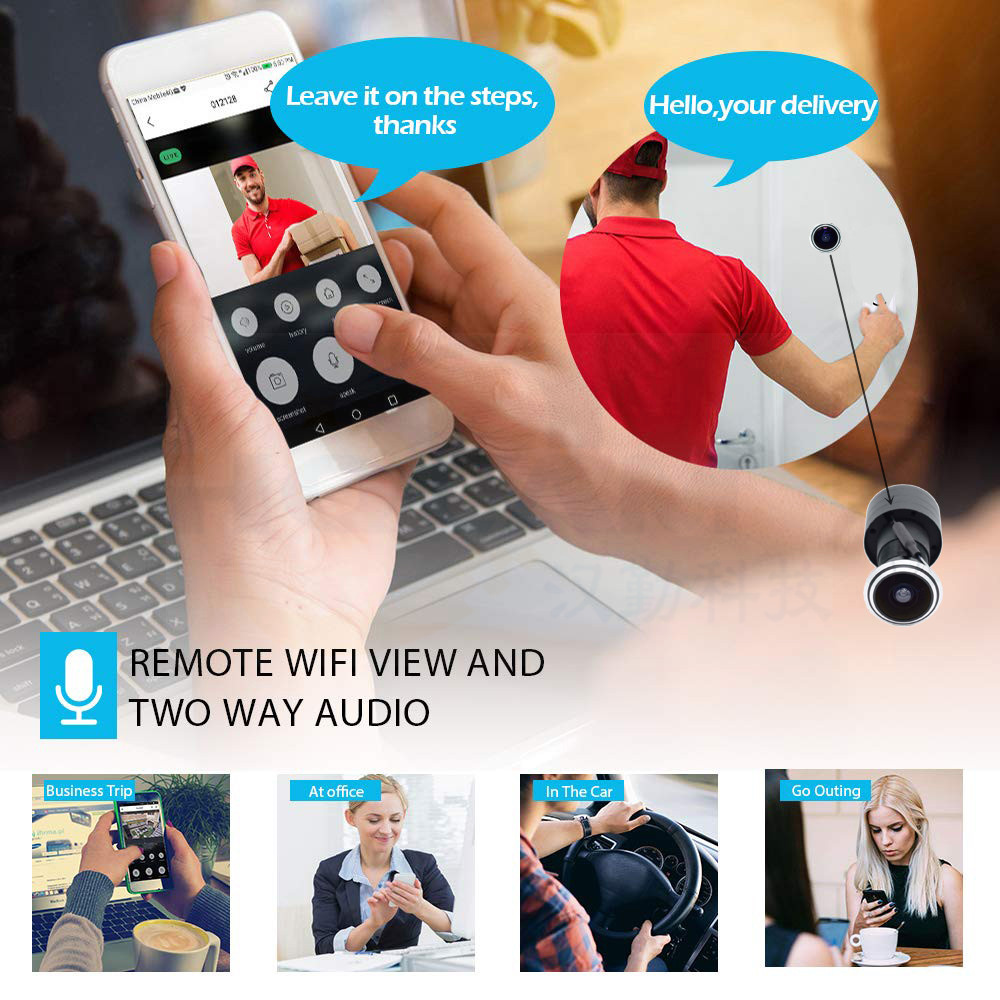 5MP Door Eye IP POE Camera Min - Peephole Camera Viewer ulasan dan harga