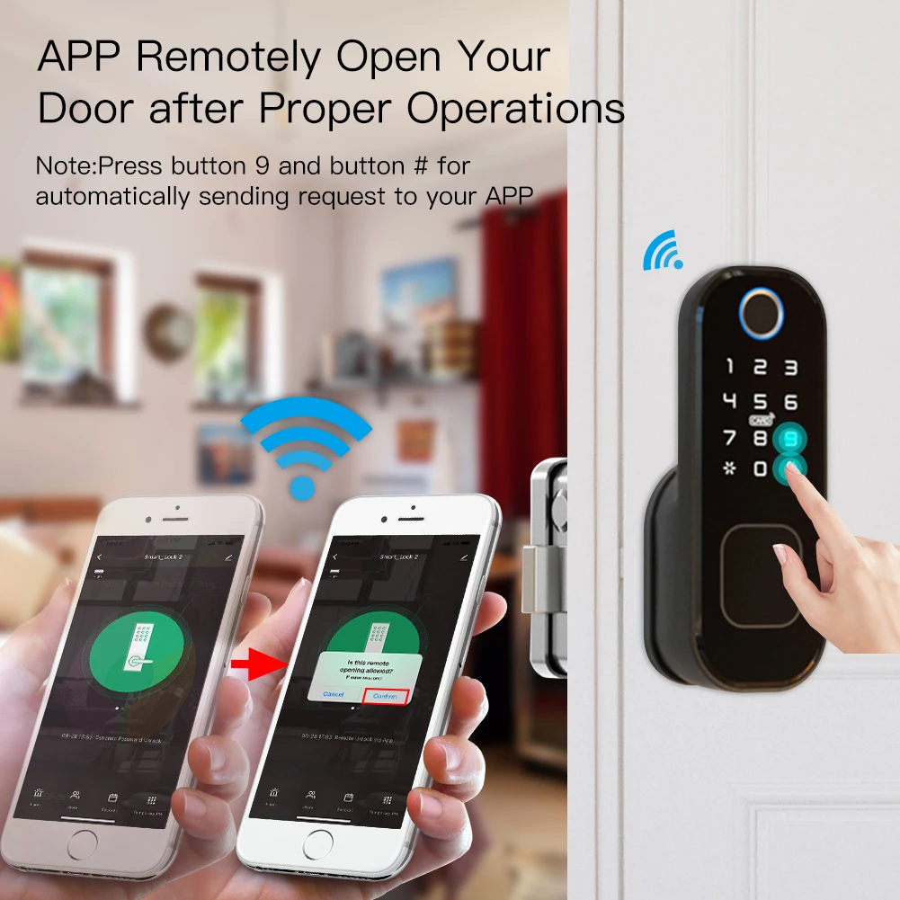 MOES WiFi Tuya Smart Lock Door - Home Security Brand ulasan dan harga