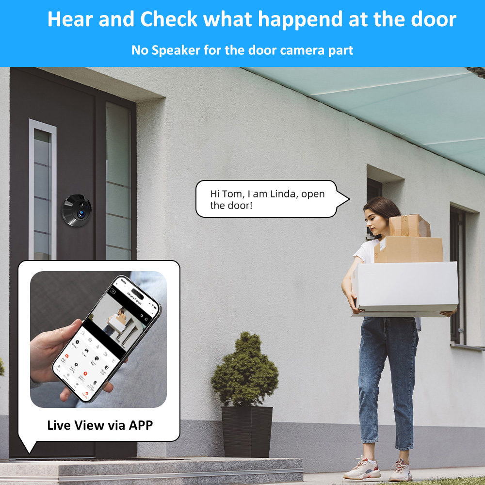 Tuya Smart Life APP 3MP 140° W - Peephole Camera Viewer ulasan dan harga