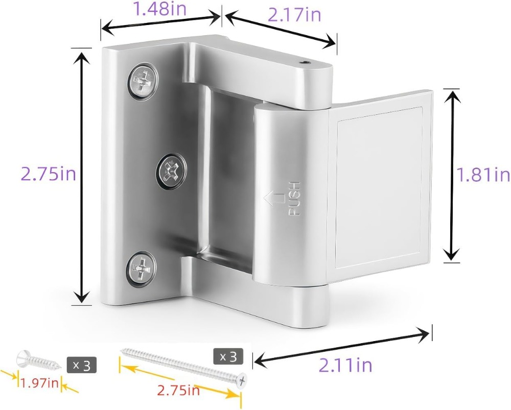 Door Lock Reinforcer Privacy D - Home Security Door Lock ulasan dan harga