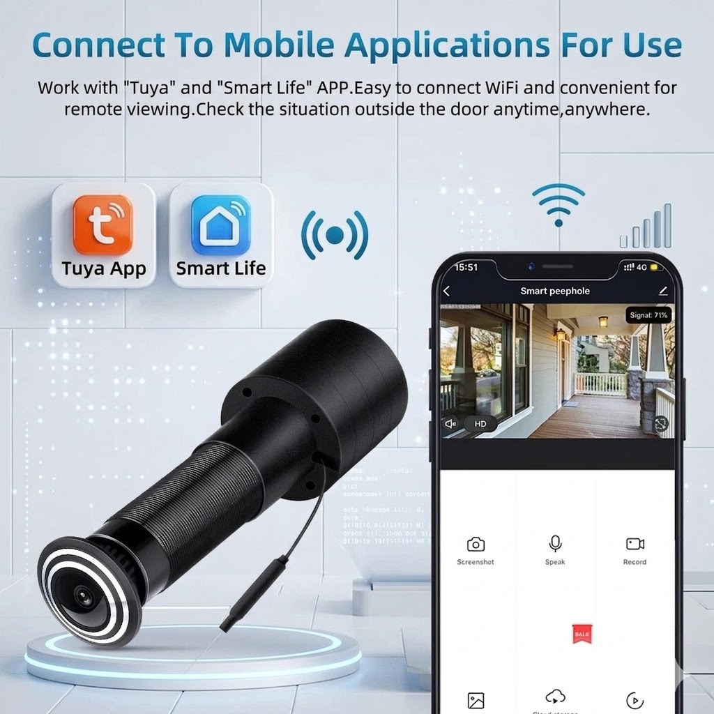 ZEMNIO 2K 3MP Smart Door Peeph - Peephole Camera Viewer ulasan dan harga