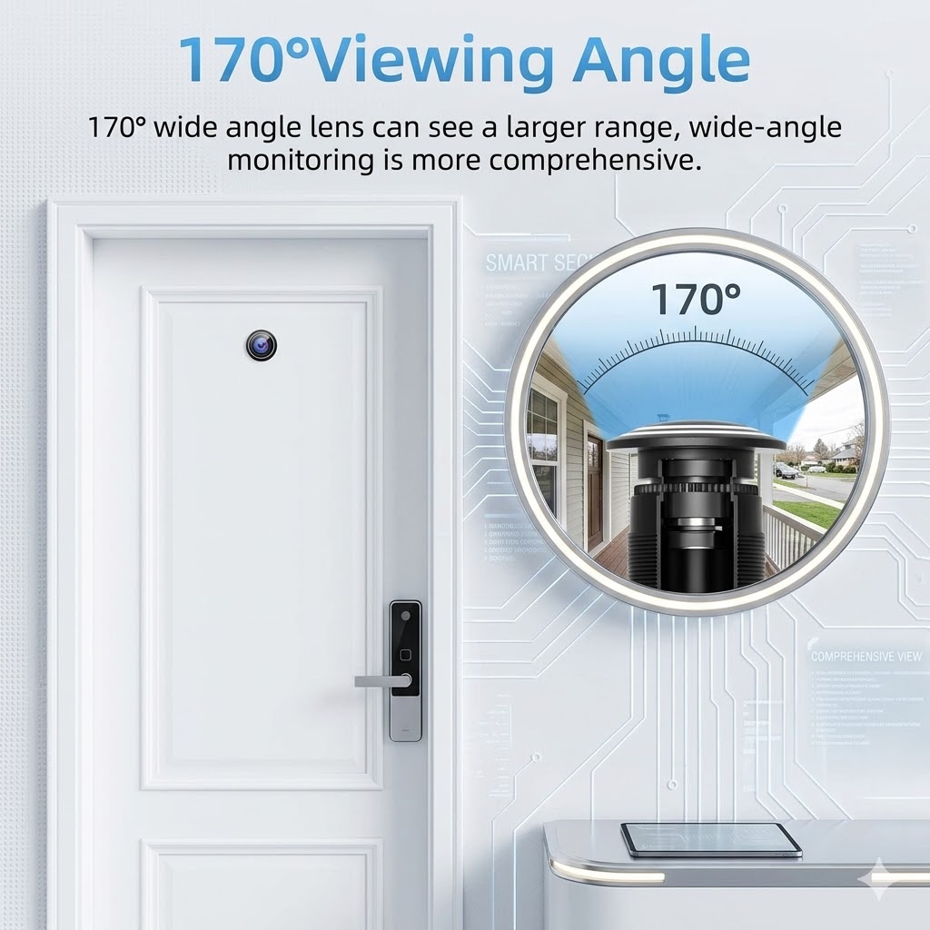 ZEMNIO 2K 3MP Smart Door Peeph - Peephole Camera Viewer ulasan dan harga