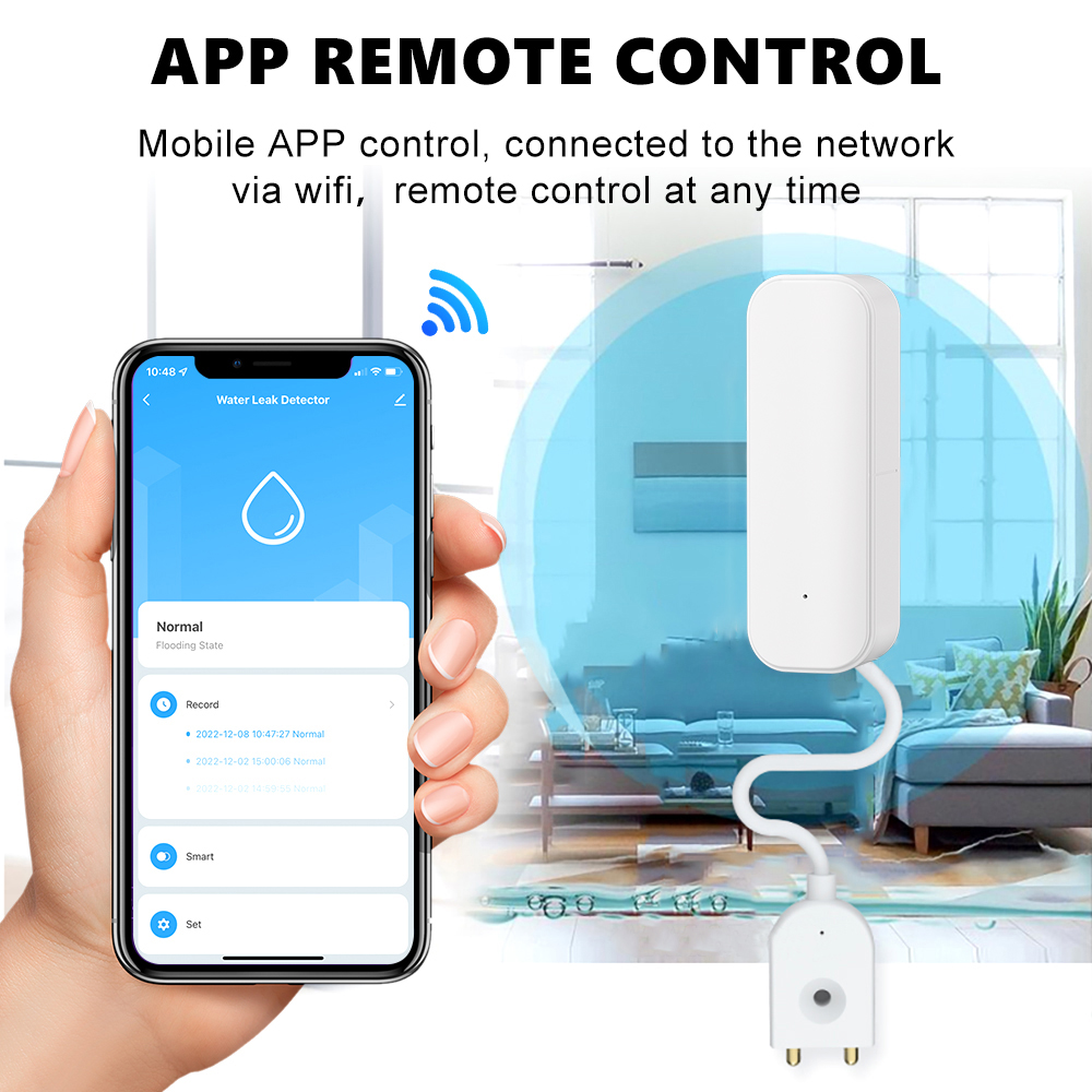WiFi/Zigbee Water Sensor Tuya  - Home Security Services ulasan dan harga