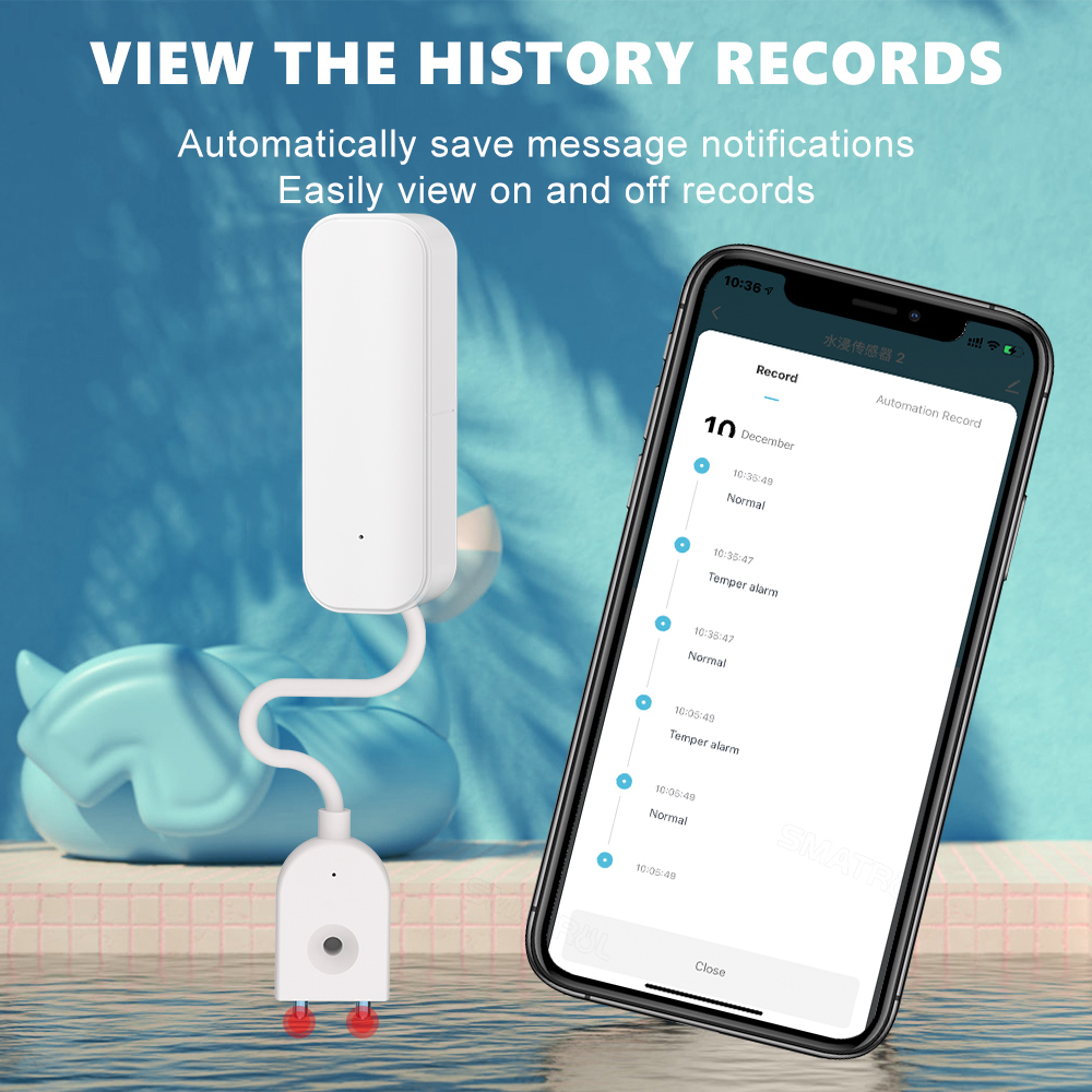 WiFi/Zigbee Water Sensor Tuya  - Home Security Services ulasan dan harga
