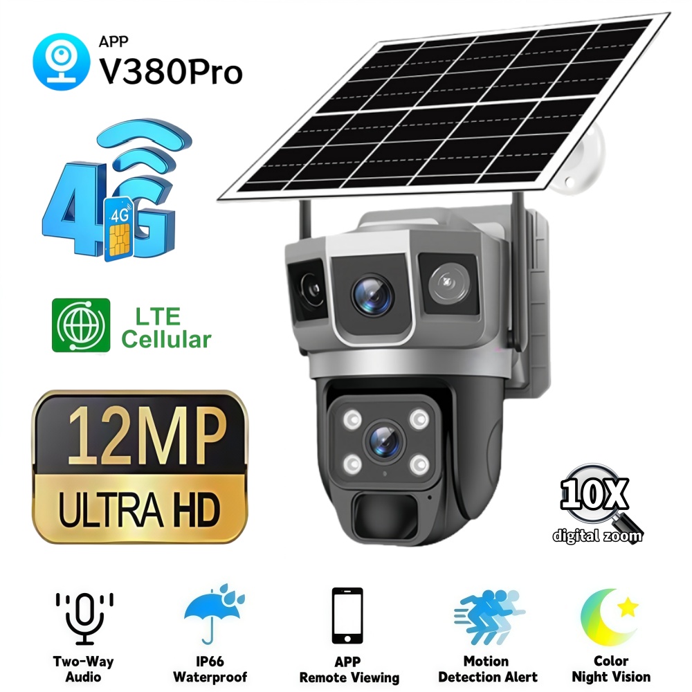 4G Camera Outdoor Solar Survei - Home Security Camera System ulasan dan harga