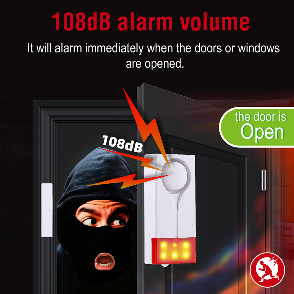 Anti-Theft Alarm 110db Loud Do - Window Alarm Sensor ulasan dan harga