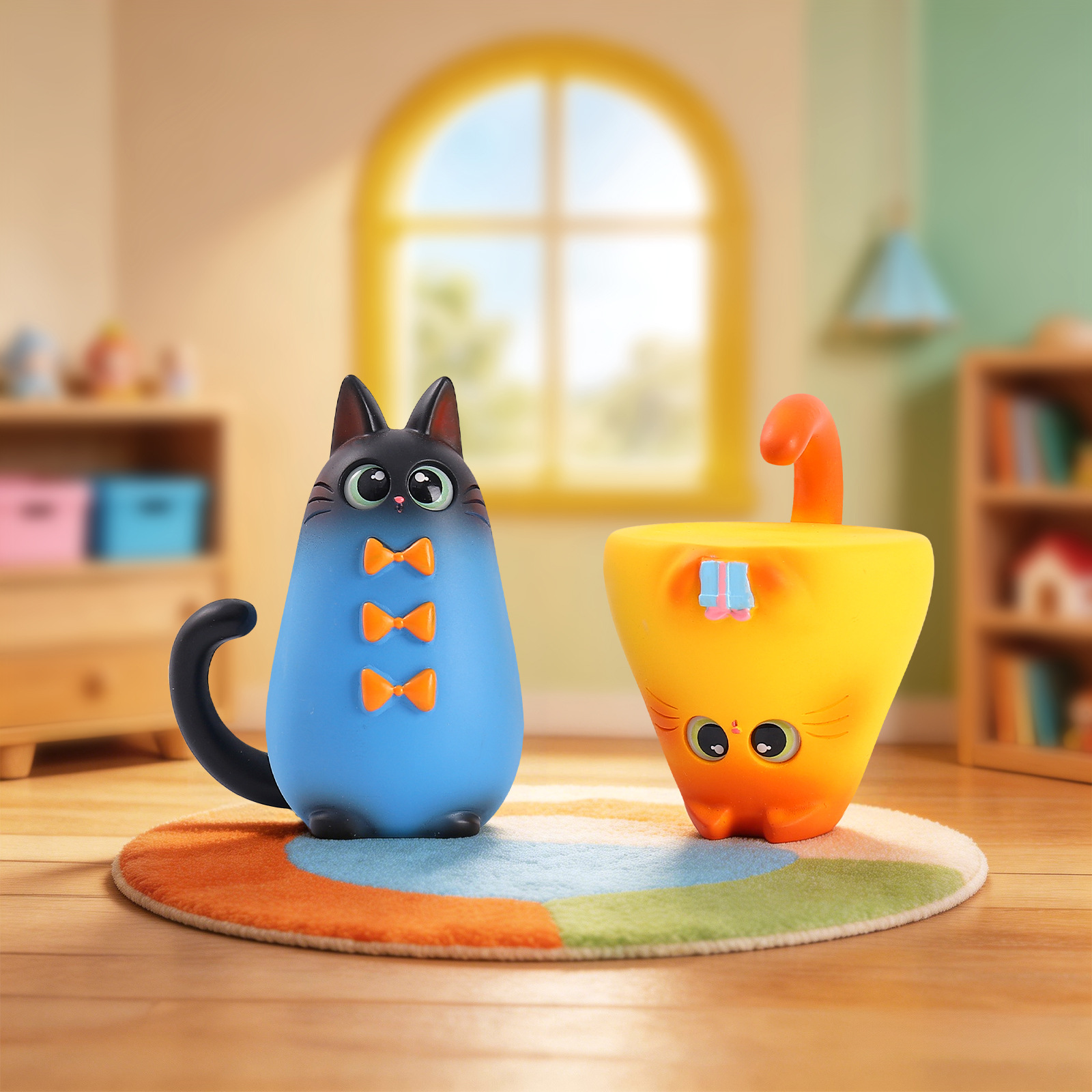 Blind Box Cat Figurine Resin C - Home Security For Apartments ulasan dan harga