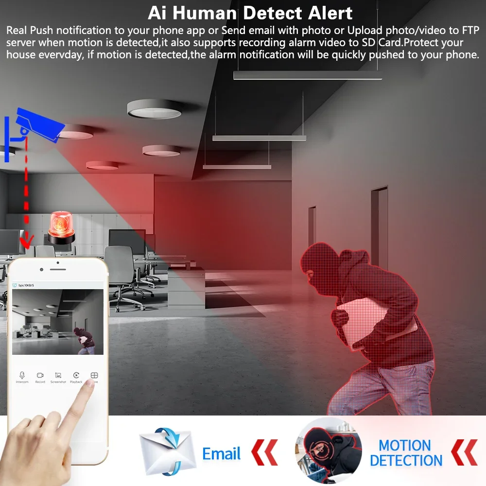 Home Security 8MP H.265+ 4CH 4 - Home Security Camera System ulasan dan harga