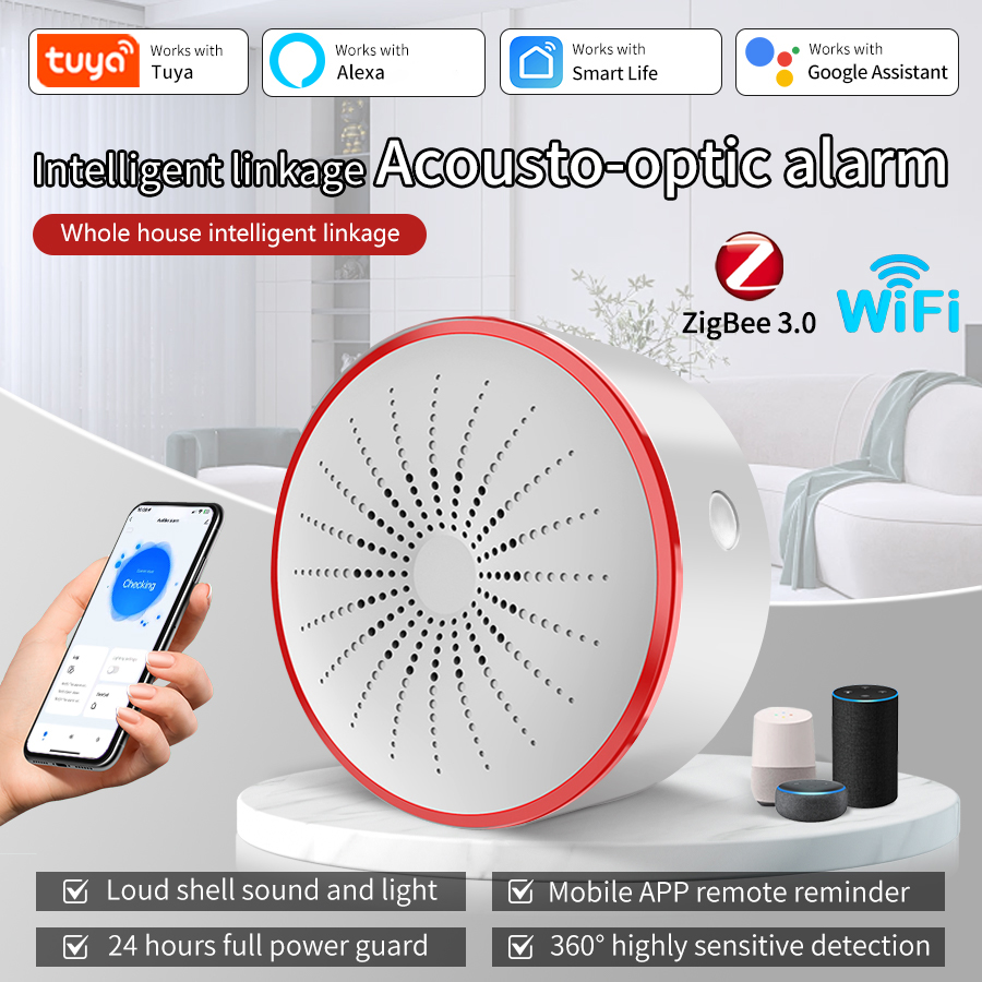 Tuya WiFi ZigBee Smart Alarm S - Home Security Equipment ulasan dan harga
