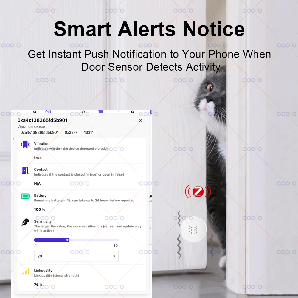 ZigBee 3.0 Vibration Sensor Re - Window Alarm Sensor ulasan dan harga