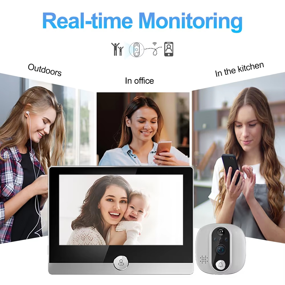 Tuya 1080P WiFi Door Bell Came - Peephole Camera Viewer ulasan dan harga