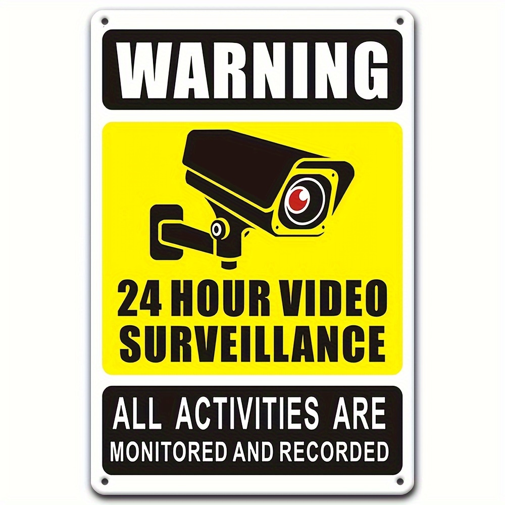 24/7 Video Surveillance Warnin - Home Security Brand ulasan dan harga