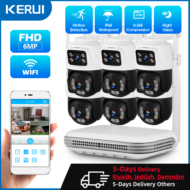 KERUI Waterproof 6MP HD Wirele - Home Security Camera System ulasan dan harga