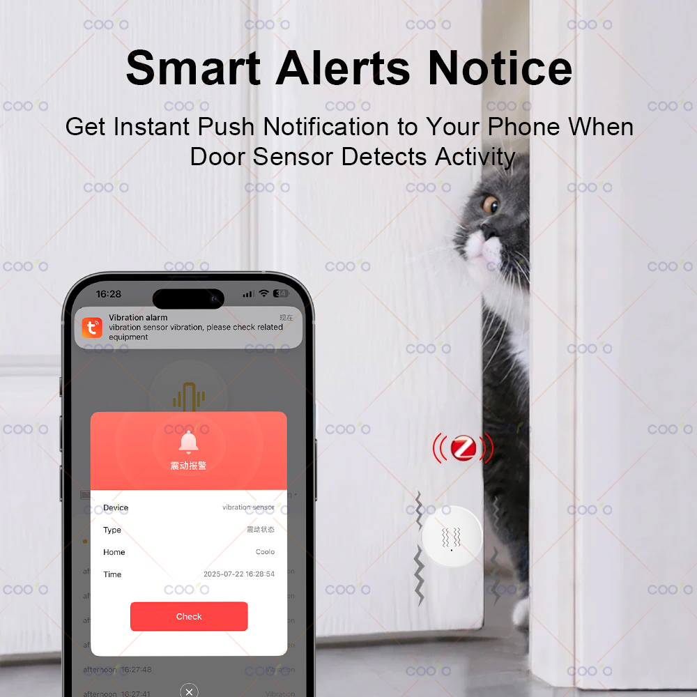 Tuya Zigbee Smart Vibration Se - Window Alarm Sensor ulasan dan harga