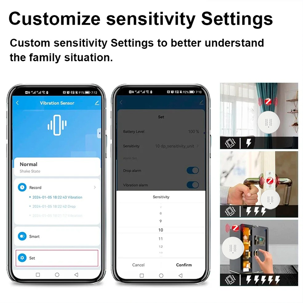 Tuya ZigBee Smart Vibration &  - Home Security Services ulasan dan harga