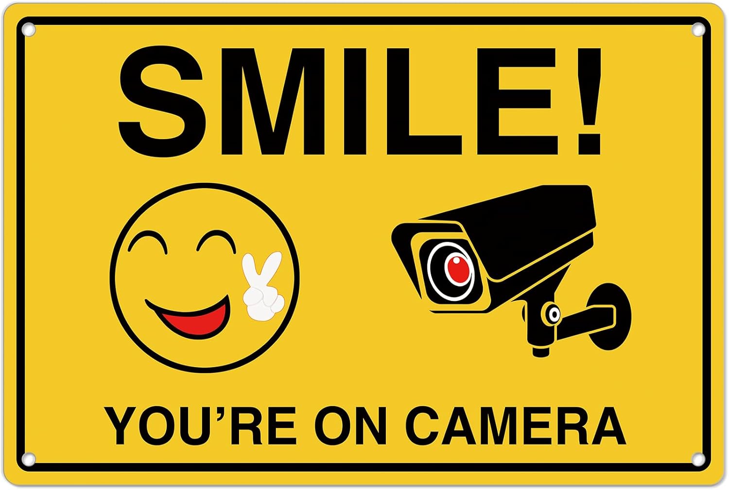 Smile Youre On Camera Signs ;  - Home Security Brand ulasan dan harga