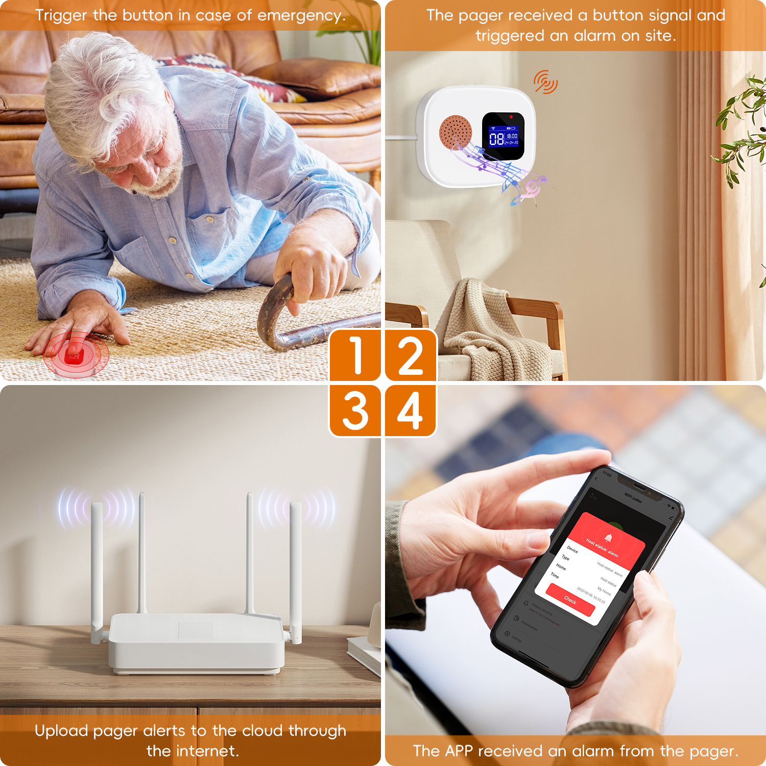 Emergency Call Button for Seni - Home Security Equipment ulasan dan harga