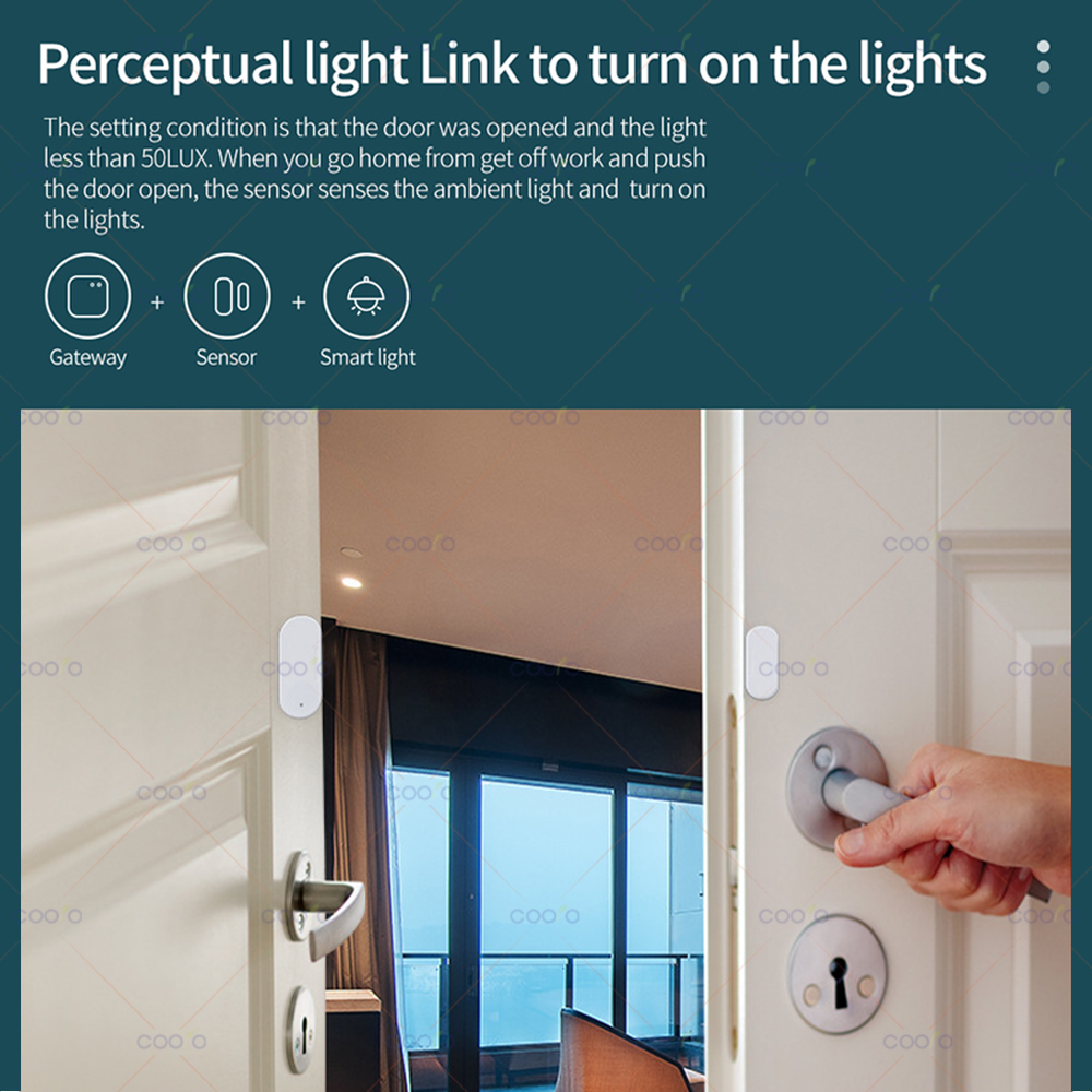 ZigBee Door Window Sensor Lux  - Window Alarm Sensor ulasan dan harga