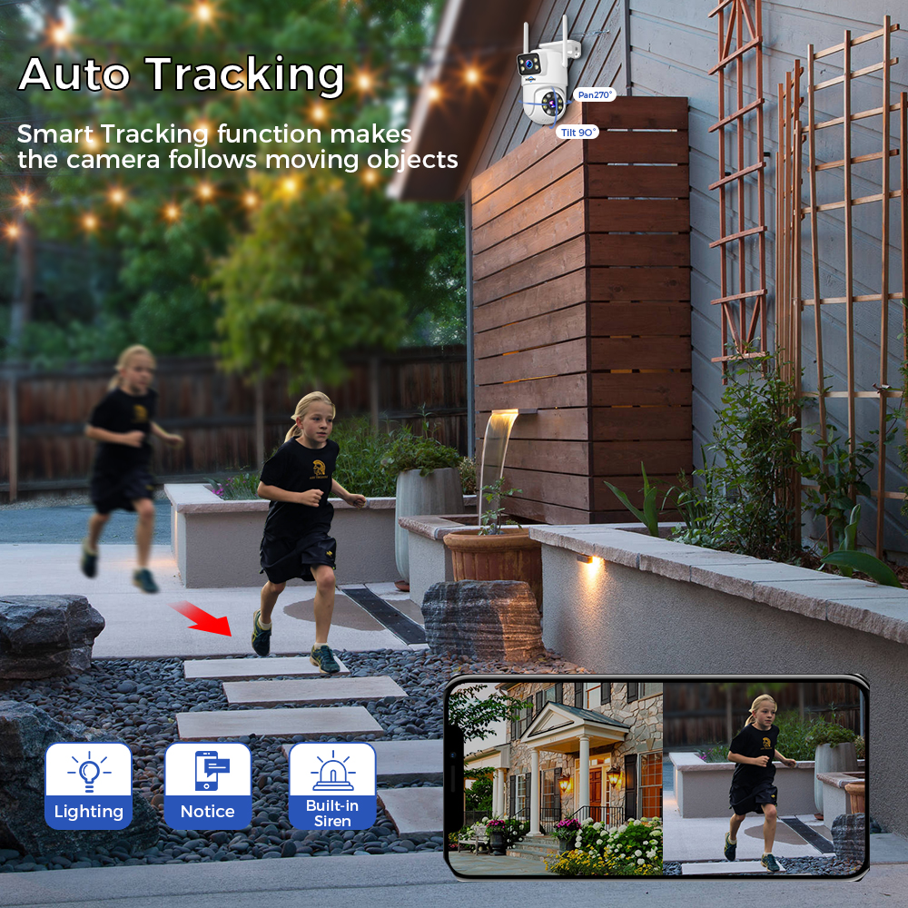 Hiseeu 6MP WiFi Dual Lens Came - Home Security Camera System ulasan dan harga