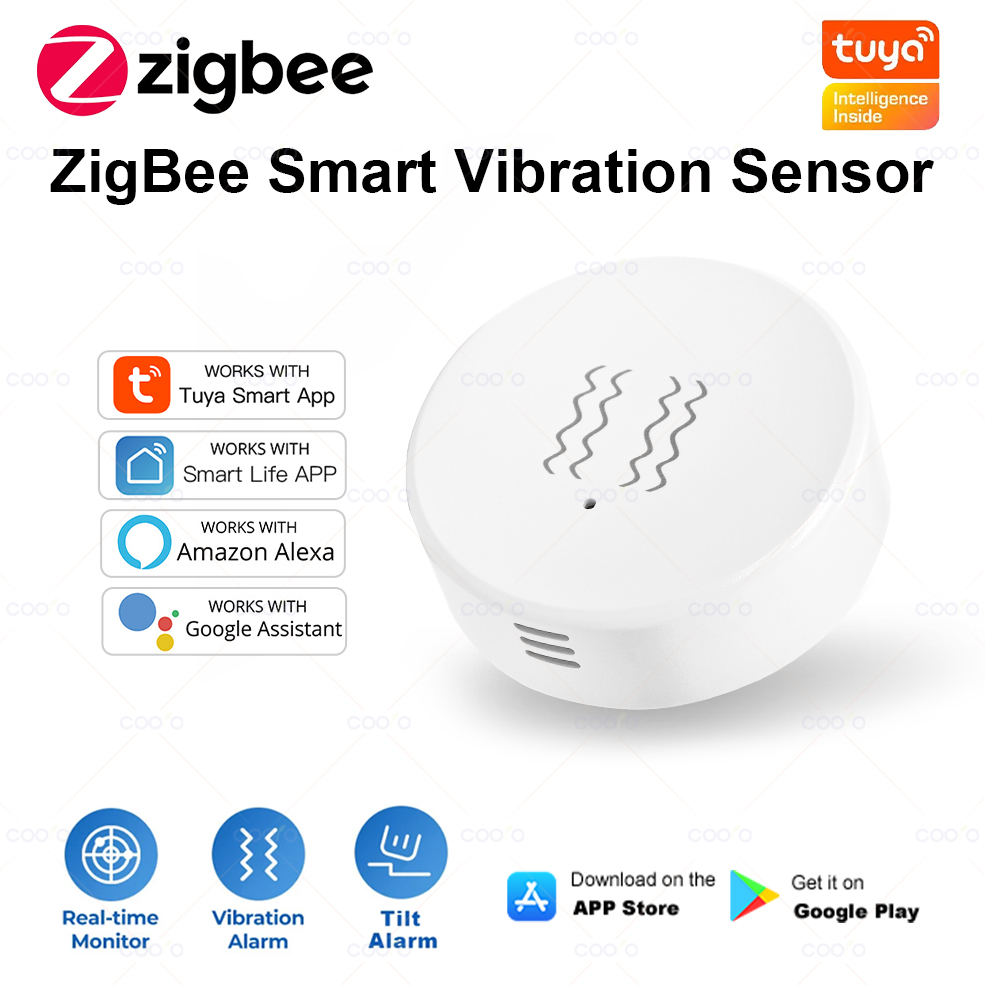 ZigBee Tuya Smart Vibration Se - Window Alarm Sensor ulasan dan harga