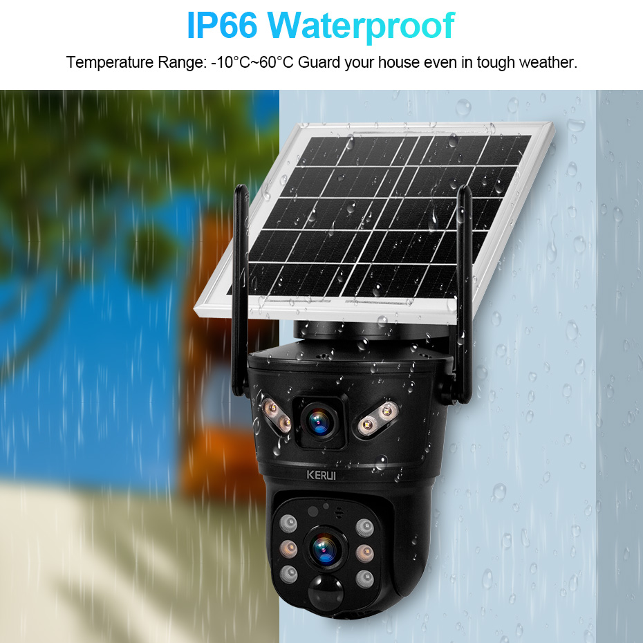 KERUI Outdoor 6MP Solar Camera - Home Security Brand ulasan dan harga