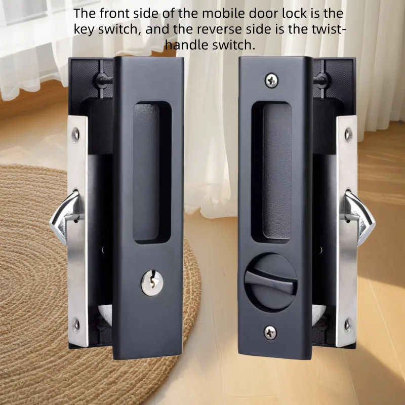 Black Sliding Door Lock with K - Home Security Door Lock ulasan dan harga
