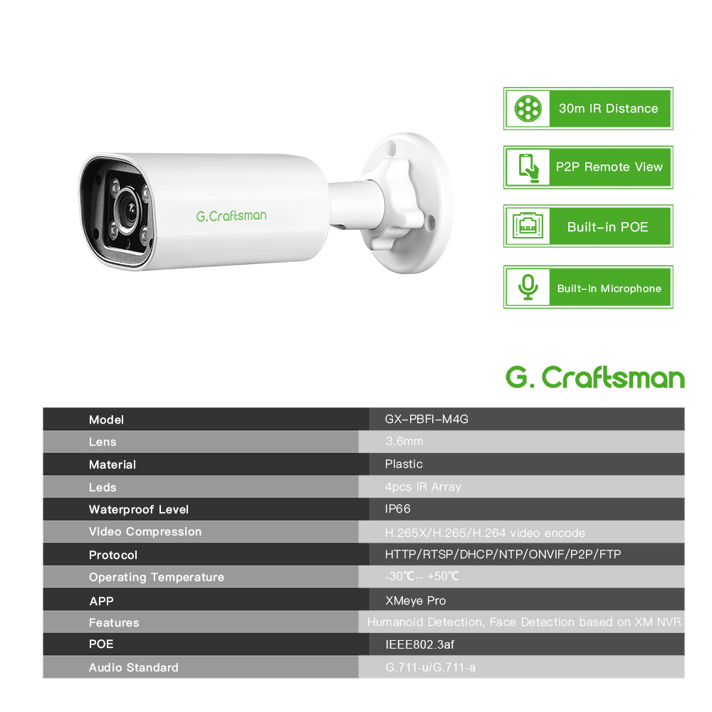 C GC PB 4MP POE IP Camera,Buil - Home Security Brand ulasan dan harga