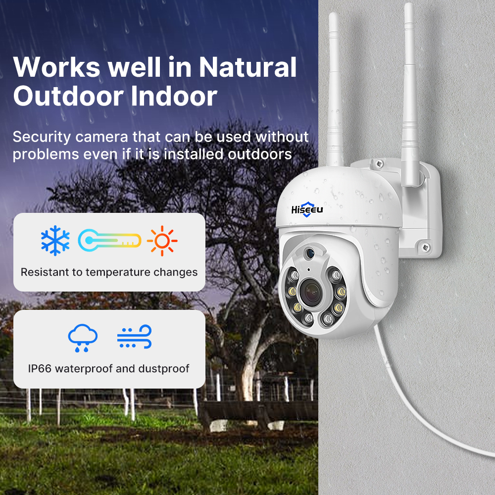 Hiseeu 5MP WiFi CCTV Camera Se - Home Security Camera System ulasan dan harga