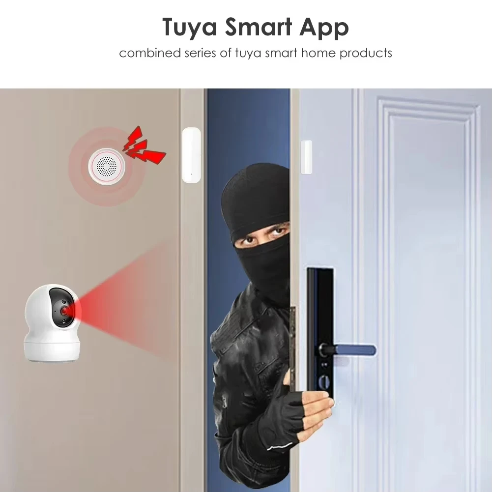 Tuya Zigbee/WiFi Magnetic Door - Window Alarm Sensor ulasan dan harga