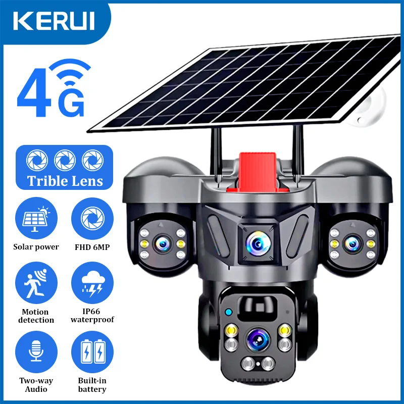 KERUI Outdoor PTZ 6MP 4G SIM W - Home Security Brand ulasan dan harga