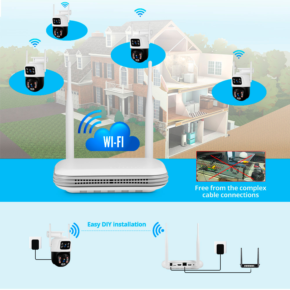 KERUI 2K 4MP Outdoor Full HD S - Home Security Camera System ulasan dan harga