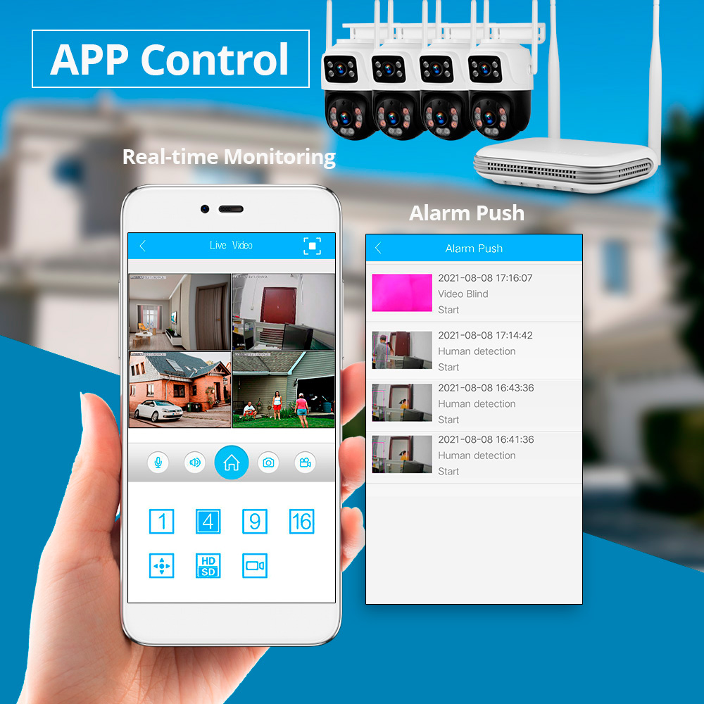 KERUI 2K 4MP Outdoor Full HD S - Home Security Camera System ulasan dan harga