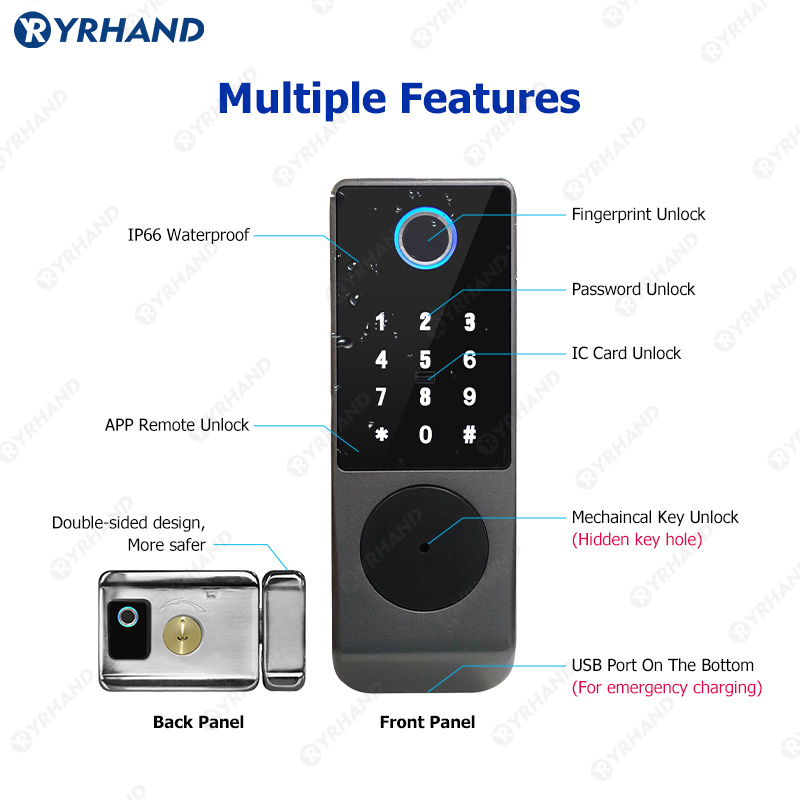 Tuya Smart lock Waterproof Wif - Home Security Brand ulasan dan harga